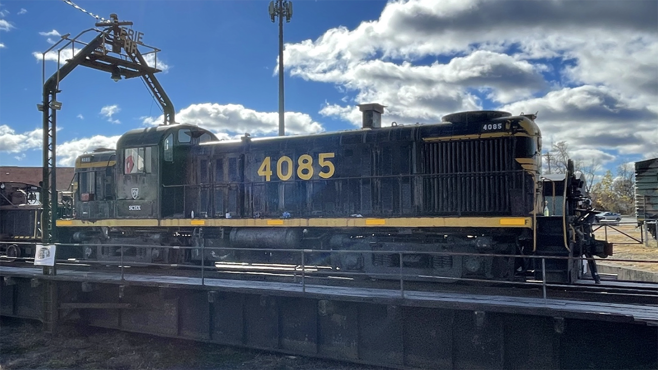D&HRHS will preserve the D&H RS3 locomotive #4085—pictured here in Port Jervis, N.Y., on the day it was acquired, Nov. 24, 2024 (Rudy Garbely Photograph, Courtesy of D&HRHS)